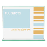 deflecto® Superior Image Premium Green Edge Sign Holders, 11 x 8.5 Insert, Clear/Green (DEF5991890) Each