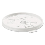 Dart® Lift n' Lock Plastic Hot Cup Lids, With Straw Slot, Fits 12 oz to 24 oz Cups, Translucent, 100/Pack, 10 Packs/Carton (DCC16FTLS) Case of 1000