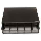 Safco® One Drawer Hospitality Organizer, 5 Compartments, 12.5 x 11.25 x 3.25, Black (SAF3274BL) Each