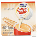 Coffee mate® Liquid Coffee Creamer, Original, 0.38 oz Mini Cups, 180/Carton (NES753032) Box of 180