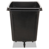 Rubbermaid® Commercial Cube Truck, 119.7 gal, 500 lb Capacity, Plastic/Metal, Black (RCPFG461600BLA) Each