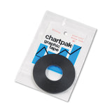 Chartpak® Graphic Chart Tapes, 1" Core, 0.06" x 54 ft, Matte Black (CHABG6201M) 1 Roll