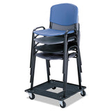 Safco® Stacking Chair Cart, Metal, 23.13" x 23.13" x 4.5", Black (SAF4188) Each
