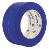 Universal® Premium Blue Masking Tape with UV Resistance, 3" Core, 24 mm x 54.8 m, Blue, 2/Pack (UNVPT14025) Pack of 2