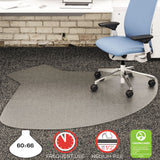 deflecto® SuperMat Frequent Use Chair Mat, Medium Pile Carpet, 60 x 66, Workstation, Clear (DEFCM14003K) Each