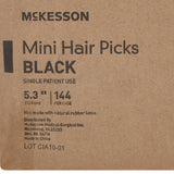 McKesson Mini Hair Pick 5.3 Inch Black Polypropylene (906053_EA) 1/EA