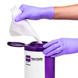 Super Sani-Cloth® Surface Disinfectant Cleaner Premoistened Germicidal Manual Pull Wipe 75 Count Canister Alcohol Scent NonSterile (1207552_CS) 450/CS