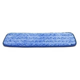 Hospeco® MicroWorks® Microfiber Flat Mop w/Hook and Loop Back, Blue, 18", Pack of 12 (HOS2504-MFFP-18BS) Pack of 12