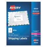 Avery® White Shipping Labels-Bulk Packs, Inkjet/Laser Printers, 3.5 x 5, White, 4/Sheet, 250 Sheets/Box (AVE95935) Box of 1000