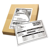Avery® Shipping Labels with Paper Receipt and TrueBlock Technology, Inkjet/Laser Printers, 5.06 x 7.63, White, 50/Pack (AVE5127) Pack of 50