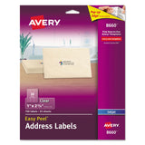 Avery® Matte Clear Easy Peel Mailing Labels w/ Sure Feed Technology, Inkjet Printers, 1 x 2.63, Clear, 30/Sheet, 25 Sheets/Pack (AVE8660) Pack of 750