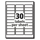Avery® Matte Clear Easy Peel Mailing Labels w/ Sure Feed Technology, Laser Printers, 1 x 2.63, Clear, 30/Sheet, 25 Sheets/Box (AVE5630) Pack of 750