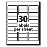 Avery® Matte Clear Easy Peel Mailing Labels w/ Sure Feed Technology, Laser Printers, 1 x 2.63, Clear, 30/Sheet, 50 Sheets/Box (AVE5660) Box of 1500