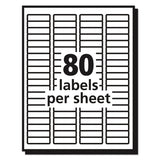 Avery® Matte Clear Easy Peel Mailing Labels w/ Sure Feed Technology, Laser Printers, 0.5 x 1.75, Clear, 80/Sheet, 10 Sheets/Pack (AVE15667) Pack of 800