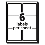Avery® Matte Clear Easy Peel Mailing Labels w/ Sure Feed Technology, Laser Printers, 3.33 x 4, Clear, 6/Sheet, 50 Sheets/Box (AVE5664) Pack of 300