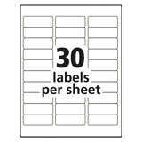 Avery® Matte Clear Easy Peel Mailing Labels w/ Sure Feed Technology, Inkjet Printers, 1 x 2.63, Clear, 30/Sheet, 10 Sheets/Pack (AVE18660) Pack of 300