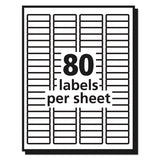 Avery® Matte Clear Easy Peel Mailing Labels w/ Sure Feed Technology, Inkjet Printers, 0.5 x 1.75, Clear, 80/Sheet, 10 Sheets/Pack (AVE18667) Pack of 800