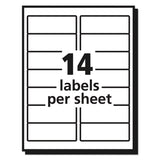 Avery® Matte Clear Easy Peel Mailing Labels w/ Sure Feed Technology, Inkjet Printers, 1.33 x 4, Clear, 14/Sheet, 25 Sheets/Pack (AVE8662) Pack of 350