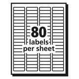 Avery® Matte Clear Easy Peel Mailing Labels w/ Sure Feed Technology, Laser Printers, 0.5 x 1.75, Clear, 80/Sheet, 25 Sheets/Box (AVE5667) Pack of 2000