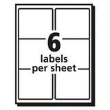 Avery® Matte Clear Easy Peel Mailing Labels w/ Sure Feed Technology, Inkjet Printers, 3.33 x 4, Clear, 6/Sheet, 10 Sheets/Pack (AVE18664) Pack of 60