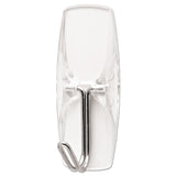 Command™ Clear Hooks and Strips, Medium, Plastic, 2 lb Capacity, 6 Hooks and 8 Strips/Pack (MMM17065CLRVPES) Pack of 6