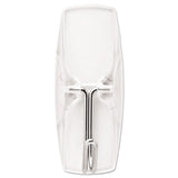Command™ Clear Hooks and Strips, Medium, Plastic, 2 lb Capacity, 6 Hooks and 8 Strips/Pack (MMM17065CLRVPES) Pack of 6