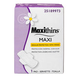 Hospeco® Maxithins® Vended Maxi Pads w/ Wings, Regular Absorbency, 250/Case (HOS25189973) Case of 250