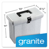 Pendaflex® Portable File Boxes, Letter Files, 14.88" x 6.5" x 11.88", Granite (PFX41737) Each