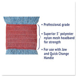 Boardwalk® Super Loop Wet Mop Head, Cotton/Synthetic Fiber, 5" Headband, Large Size, Blue, 12/Carton (BWK503BLCT) Case of 12