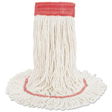 Boardwalk® Super Loop Wet Mop Head, Cotton/Synthetic Fiber, 5" Headband, Large Size, White, 12/Carton (BWK503WHCT) Case of 12