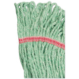 Boardwalk® Super Loop Wet Mop Head, Cotton/Synthetic Fiber, 5" Headband, Large Size, Green, 12/Carton (BWK503GNCT) Case of 12
