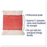 Boardwalk® Super Loop Wet Mop Head, Cotton/Synthetic Fiber, 5" Headband, Large Size, White, 12/Carton (BWK503WHCT) Case of 12