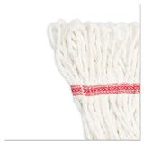 Boardwalk® Super Loop Wet Mop Head, Cotton/Synthetic Fiber, 5" Headband, Large Size, White (BWK503WHEA)