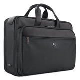Solo Classic Smart Strap Briefcase, Fits Devices Up to 16", Ballistic Polyester, 17.5 x 5.5 x 12, Black (USLSGB3004) Each