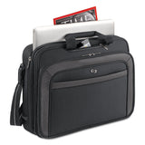 Solo Pro CheckFast Briefcase, Fits Devices Up to 17.3", Polyester, 17 x 5.5 x 13.75, Black (USLCLA3144) Each
