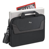 Solo Pro Slim Brief, Fits Devices Up to 14.1", Polyester, 14 x 1.5 x 10.5, Black (USLCLA1124) Each