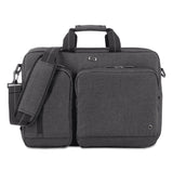 Solo Urban Hybrid Briefcase, Fits Devices Up to 15.6", Polyester, 16.75" x 4" x 12", Gray (USLUBN31010) Each