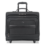 Solo Classic Rolling Overnighter Case, Fits Devices Up to 15.6", Ballistic Polyester, 16.14 x 6.69 x 13.78, Black (USLB644) Each