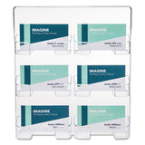 deflecto® 6-Pocket Business Card Holder, Holds 480 Cards, 8.5 x 1.63 x 9.75, Plastic, Clear (DEF70601) Each