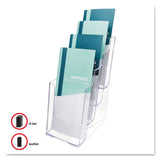 deflecto® 4-Compartment DocuHolder, Leaflet Size, 4.88w x 6.13d x 10h, Clear (DEF77701) Each