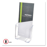 deflecto® DocuHolder for Countertop/Wall-Mount, Leaflet Size, 4.25w x 3.25d x 7.75h, Clear (DEF77501) Each