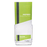 deflecto® DocuHolder for Countertop/Wall-Mount w/Card Holder, 4.38w x 4.25d x 7.75h, Clear (DEF78601) Each