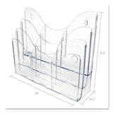 deflecto® 3-Tier Document Organizer w/6 Removable Dividers, 14w x 3.5d x 11.5h, Clear (DEF47631) Each