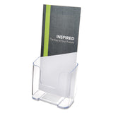 deflecto® DocuHolder for Countertop/Wall-Mount, Leaflet Size, 4.25w x 3.25d x 7.75h, Clear (DEF77501) Each