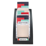 deflecto® 3-Tier Literature Holder, Leaflet Size, 6.75w x 6.94d x 13.31h, Black (DEF693604) Each