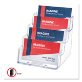 deflecto® 4-Pocket Business Card Holder, Holds 200 Cards, 3.94 x 3.5 x 3.75, Plastic, Clear (DEF70841) Each