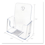 deflecto® DocuHolder for Countertop/Wall-Mount, Booklet Size, 6.5w x 3.75d x 7.75h, Clear (DEF74901) Each