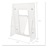 deflecto® Stand-Tall Wall-Mount Literature Rack, Magazine, 9.13w x 3.25d x 11.88h, Clear (DEF55501) Each