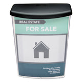 deflecto® Outdoor Literature Box, 10w x 4.5d x 13.13h, Clear/Black (DEF790901) Each