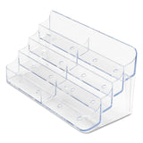 deflecto® 8-Pocket Business Card Holder, Holds 400 Cards, 7.78 x 3.5 x 3.38, Plastic, Clear (DEF70801) Each